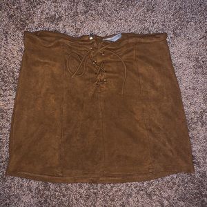Suede Mini Skirt
